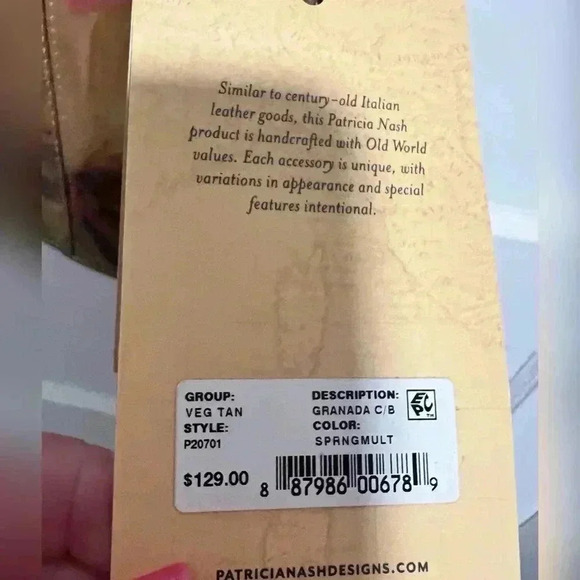 Patricia Nash Granada Leather Crossbody Bag In Spring Multi New W/Tag $1… - Picture 5 of 6